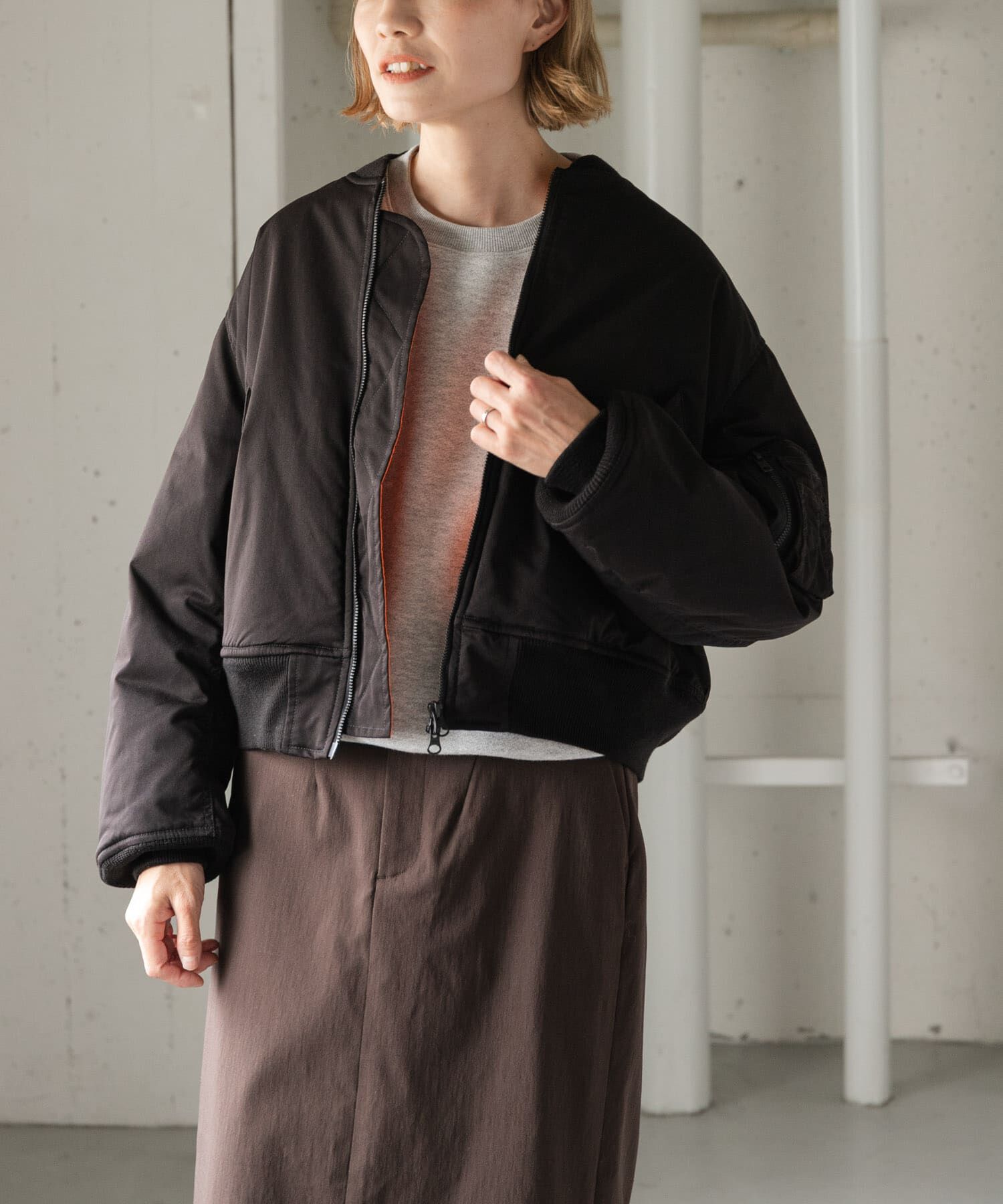 URBAN RESEARCH DOORS「FORK&SPOON　SORONA MA-1ブルゾン」|ブルゾン・スタジャン|