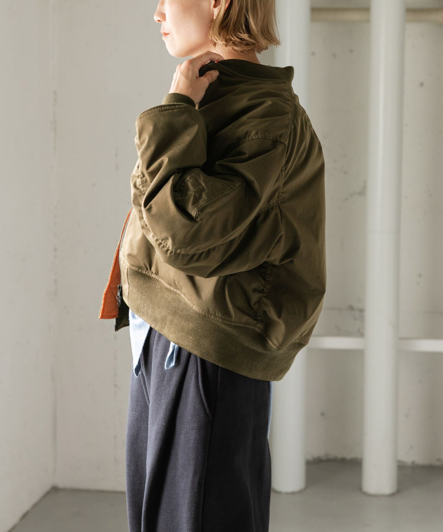 URBAN RESEARCH DOORS「FORK&SPOON　SORONA MA-1ブルゾン」|ブルゾン・スタジャン|