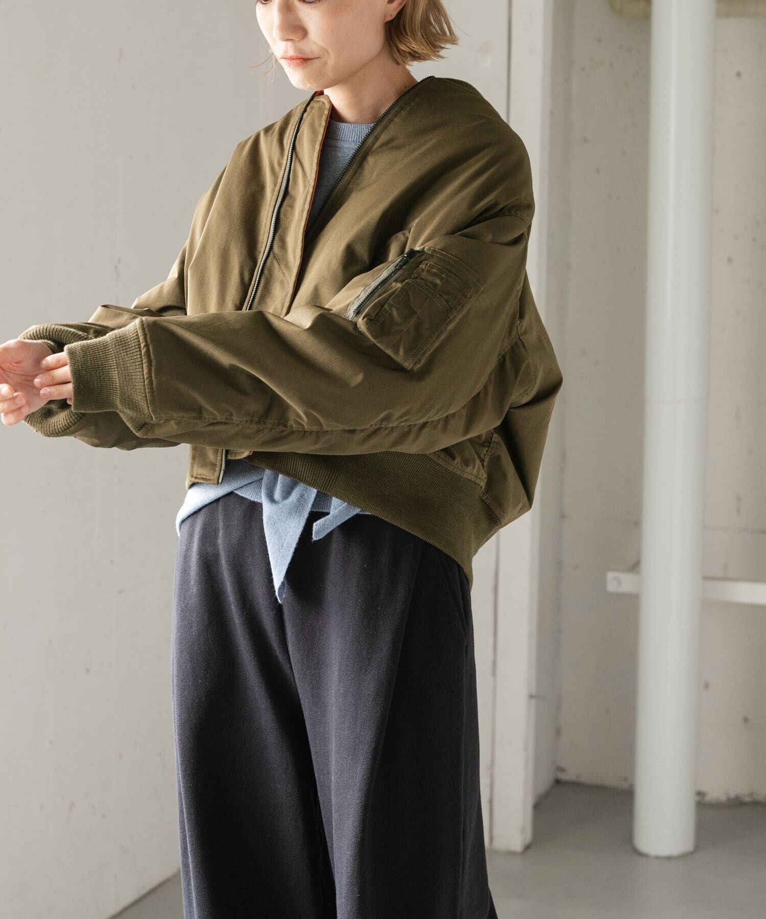 URBAN RESEARCH DOORS「FORK&SPOON　SORONA MA-1ブルゾン」|ブルゾン・スタジャン|