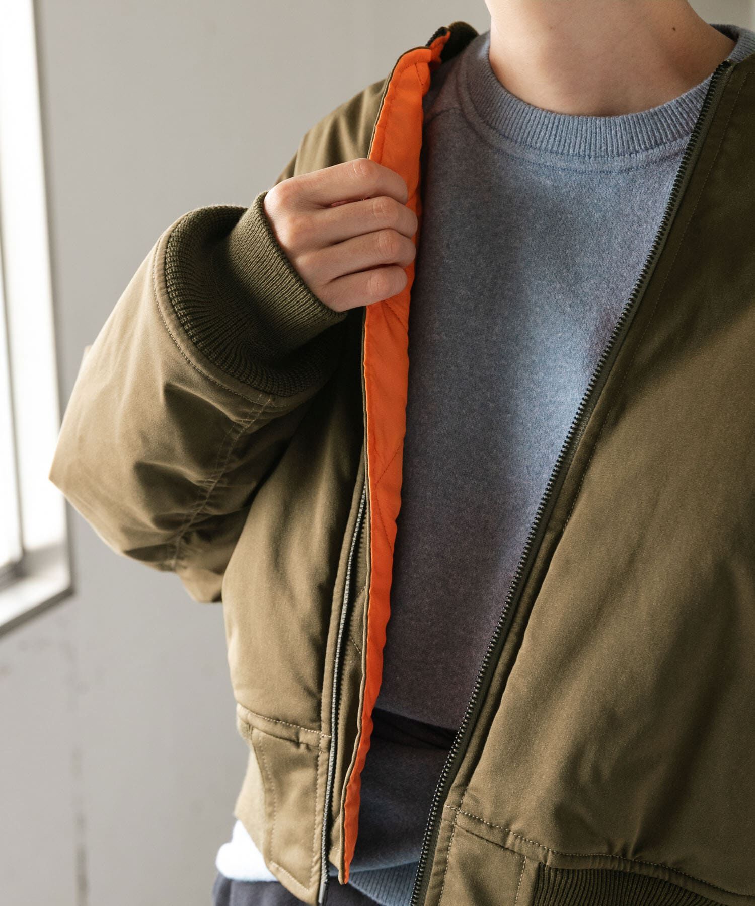 URBAN RESEARCH DOORS「FORK&SPOON　SORONA MA-1ブルゾン」|ブルゾン・スタジャン|