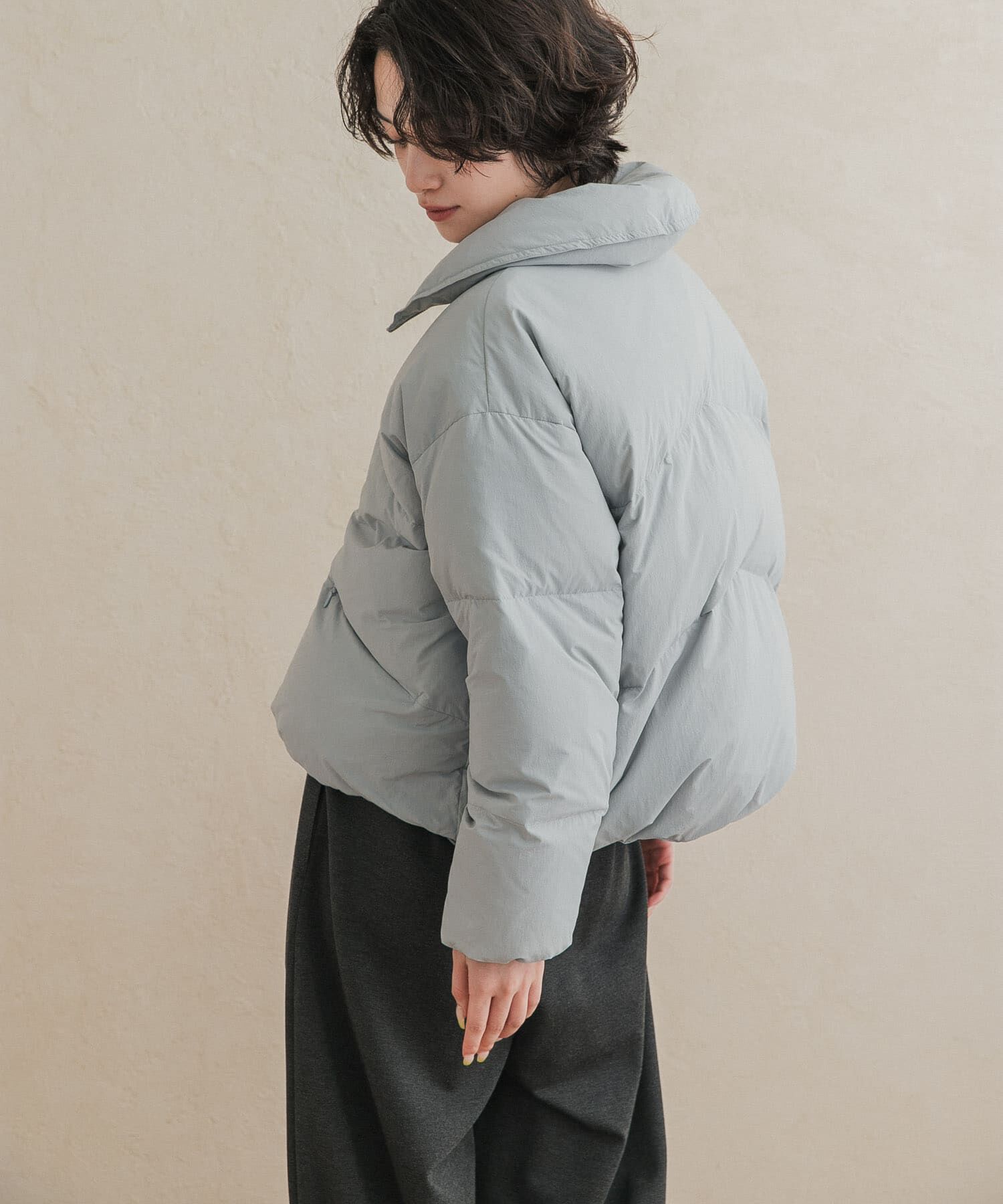 URBAN RESEARCH DOORS「『一部WEB限定カラー』グリーンダウン撥水ZIPショートブルゾン」|ブルゾン・スタジャン|