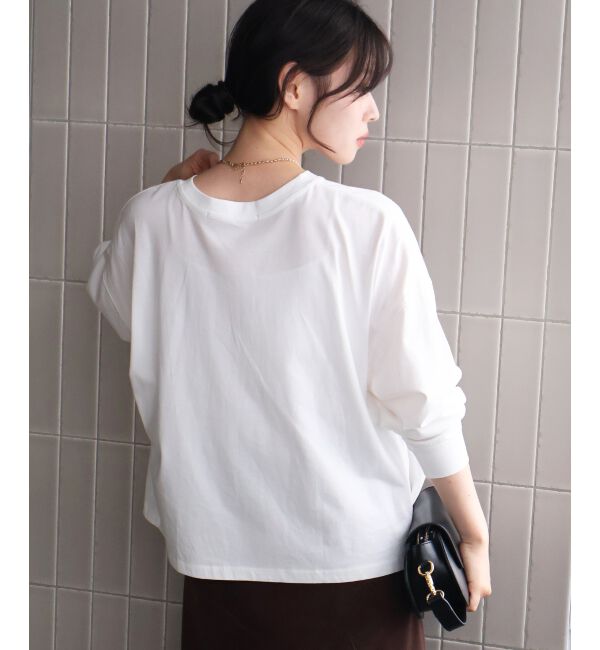  「《WEB限定》カレッジロゴオーバーロングTシャツ」|Tシャツ・カットソー|