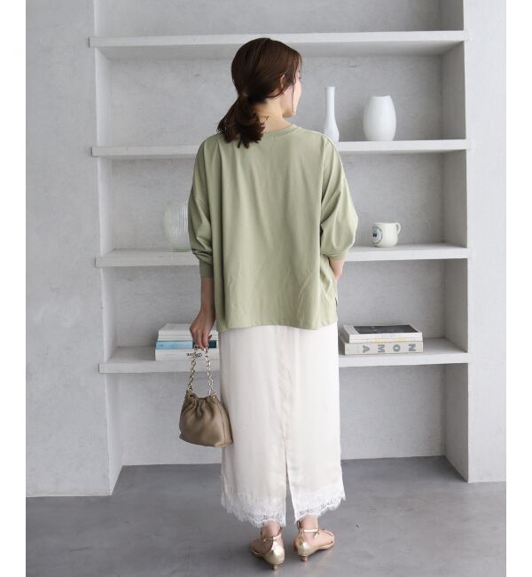  「《WEB限定》カレッジロゴオーバーロングTシャツ」|Tシャツ・カットソー|