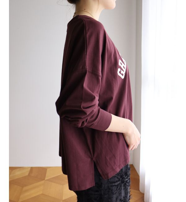  「《WEB限定》カレッジロゴオーバーロングTシャツ」|Tシャツ・カットソー|