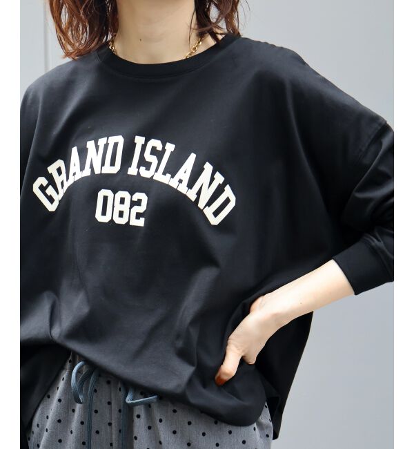  「《WEB限定》カレッジロゴオーバーロングTシャツ」|Tシャツ・カットソー|