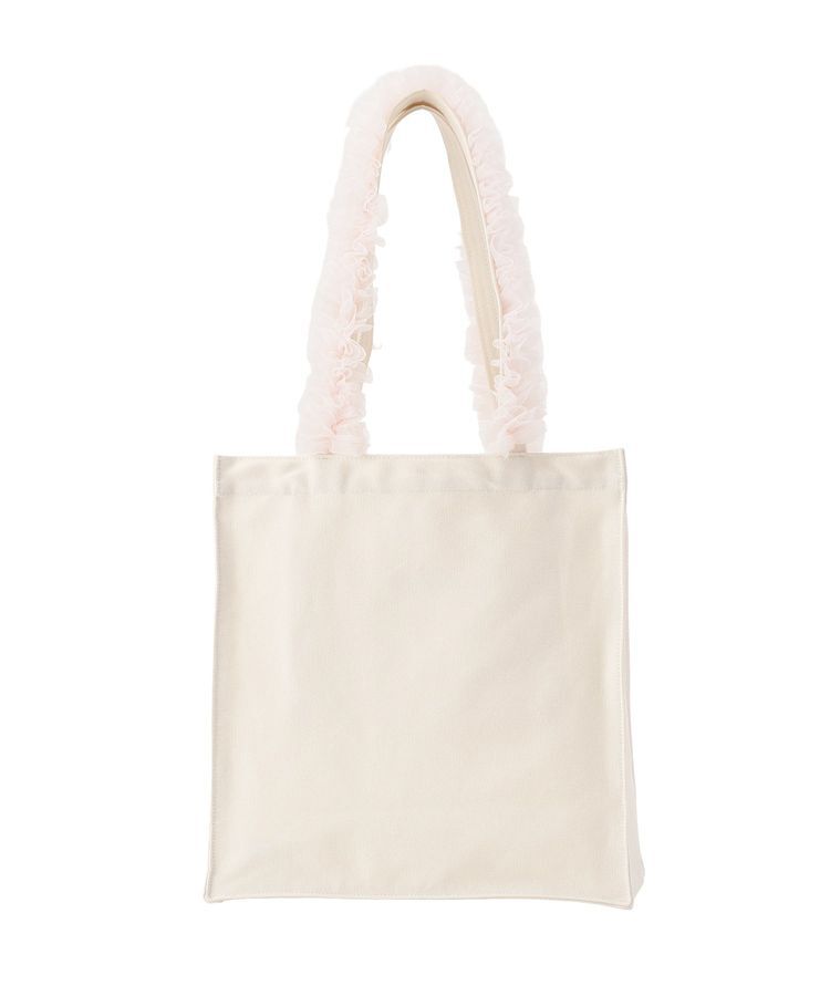 Maison de FLEUR「【A4対応】チュールハンドルローズスクエアトートバッグ」|トートバッグ|
