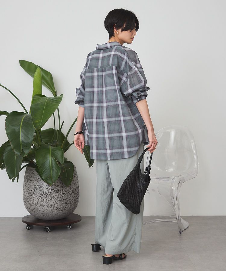 AMERICAN HOLIC「【遮熱・接触冷感】バイカラーWウエストタックパンツ」|その他|