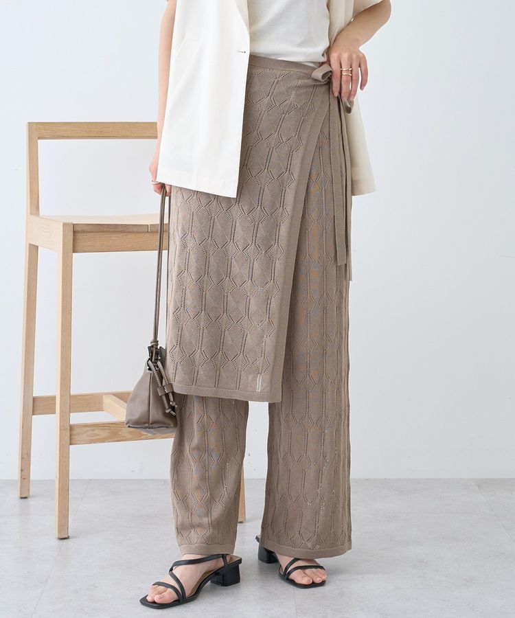 AMERICAN HOLIC「【2点セット】ニットパンツ+巻きスカート」|その他|Mocha