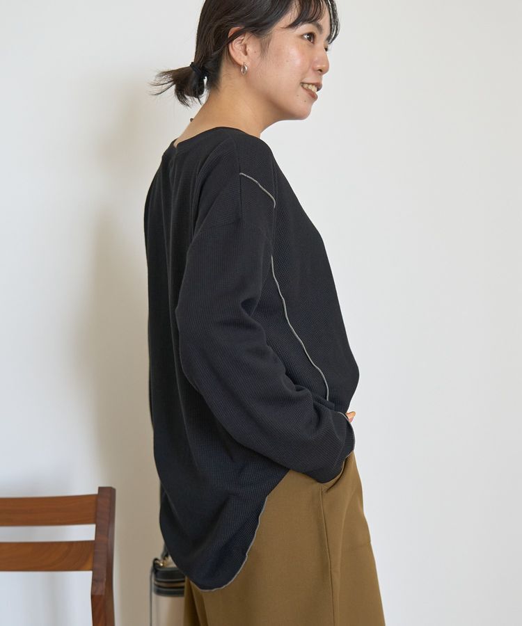 AMERICAN HOLIC「【WEB限定】ワッフル配色メロープルオーバー」|Tシャツ・カットソー|