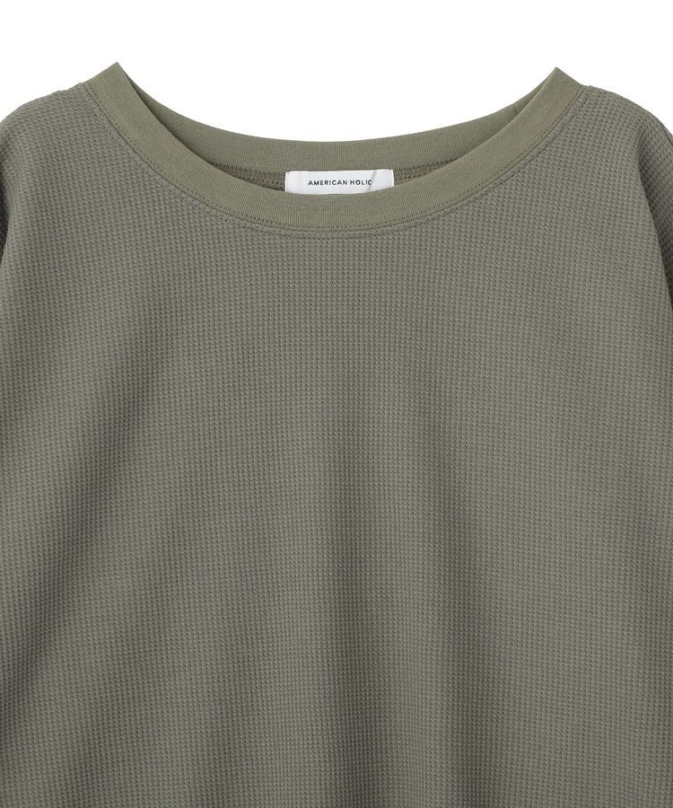 AMERICAN HOLIC「【WEB限定】ワッフル配色メロープルオーバー」|Tシャツ・カットソー|