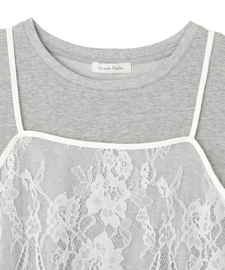 Green Parks「SET2点レースビスチェ+Tシャツ」|Tシャツ・カットソー|
