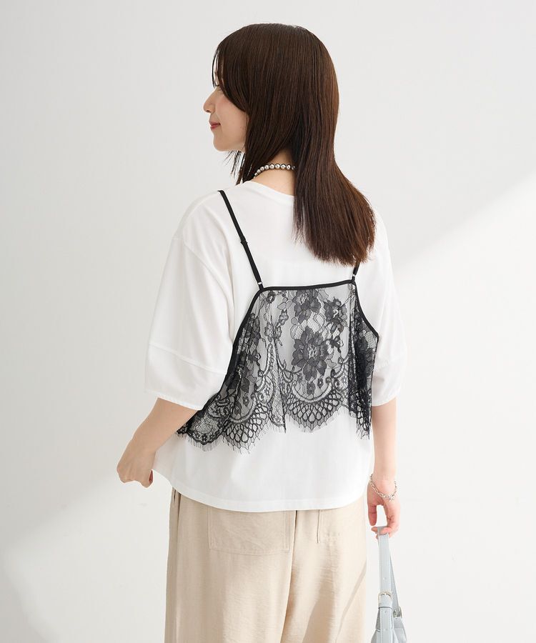 Green Parks「SET2点レースビスチェ+Tシャツ」|Tシャツ・カットソー|