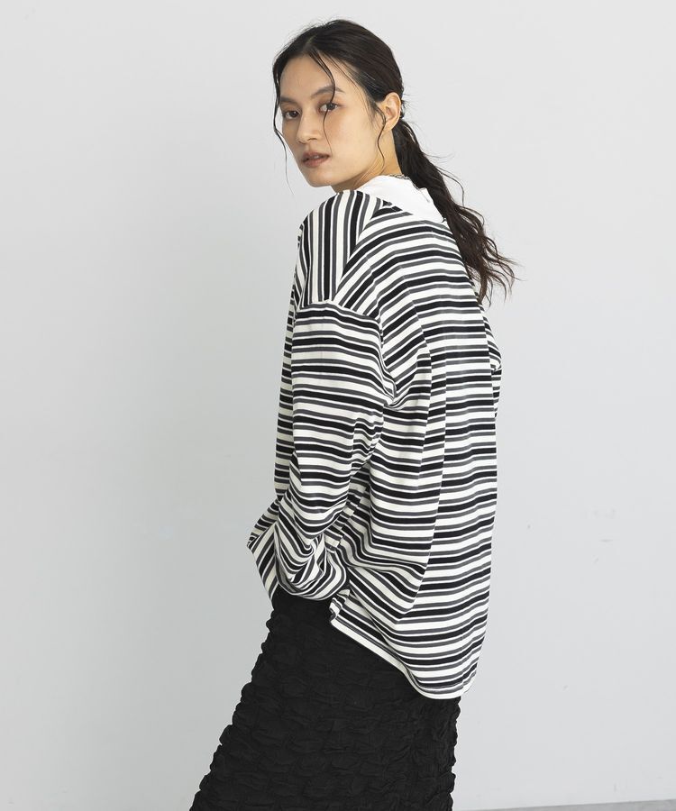 GARAGE OF GOOD CLOTHING「マルチボーダーVネックプルオーバー」|Tシャツ・カットソー|