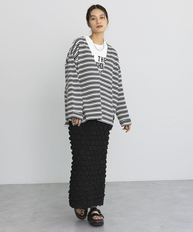 GARAGE OF GOOD CLOTHING「マルチボーダーVネックプルオーバー」|Tシャツ・カットソー|