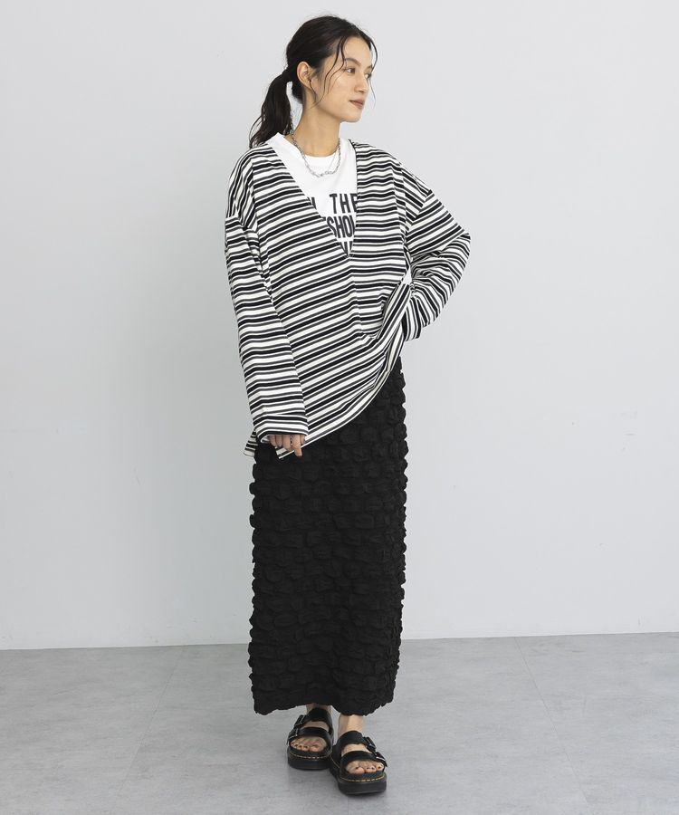 GARAGE OF GOOD CLOTHING「マルチボーダーVネックプルオーバー」|Tシャツ・カットソー|