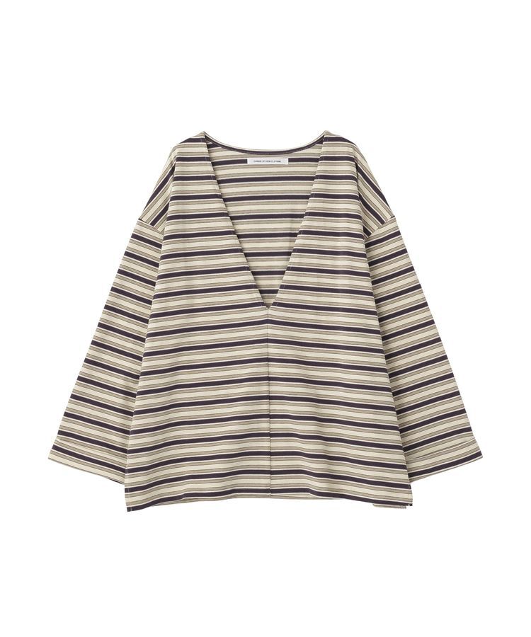 GARAGE OF GOOD CLOTHING「マルチボーダーVネックプルオーバー」|Tシャツ・カットソー|