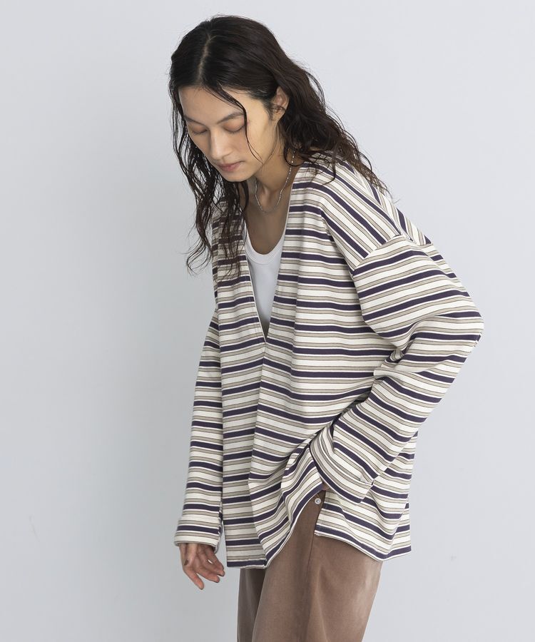 GARAGE OF GOOD CLOTHING「マルチボーダーVネックプルオーバー」|Tシャツ・カットソー|
