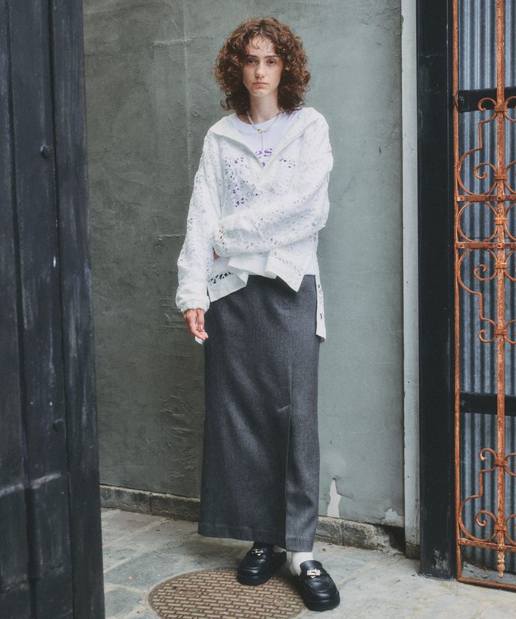 GARAGE OF GOOD CLOTHING「ライン入りプルオーバーレースブラウス」|シャツ・ブラウス|
