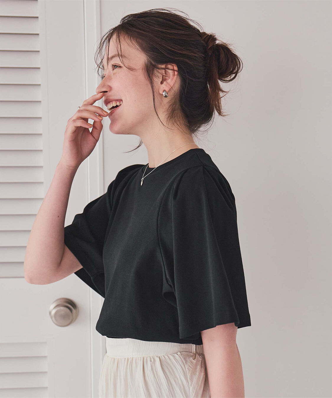 titivate「クルーネックタックスリーブトップス」|Tシャツ・カットソー|