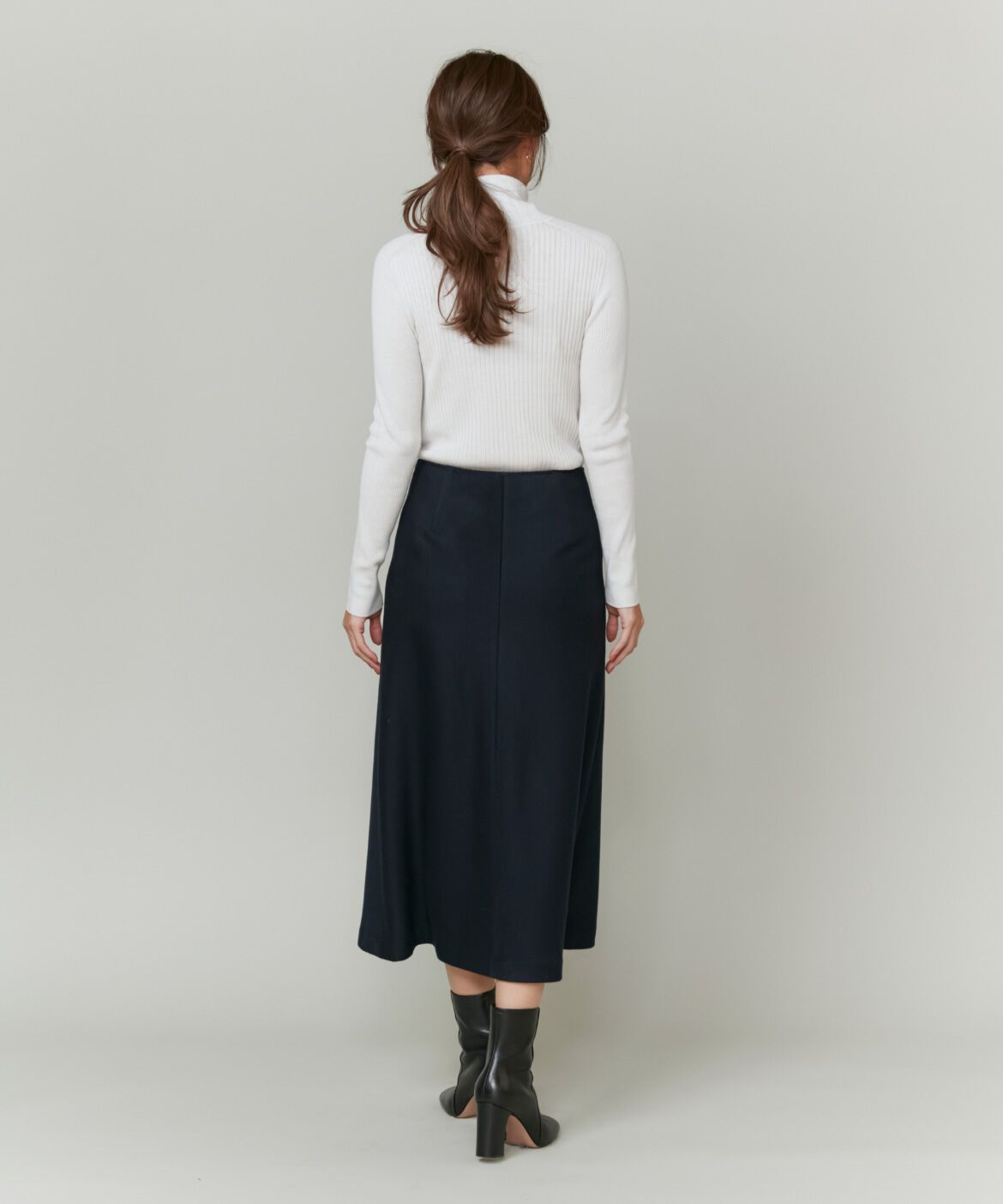 INED「《大きいサイズ》カシミヤAラインスカート《大草直子コラボ》《COLOMBO》」|フレア|