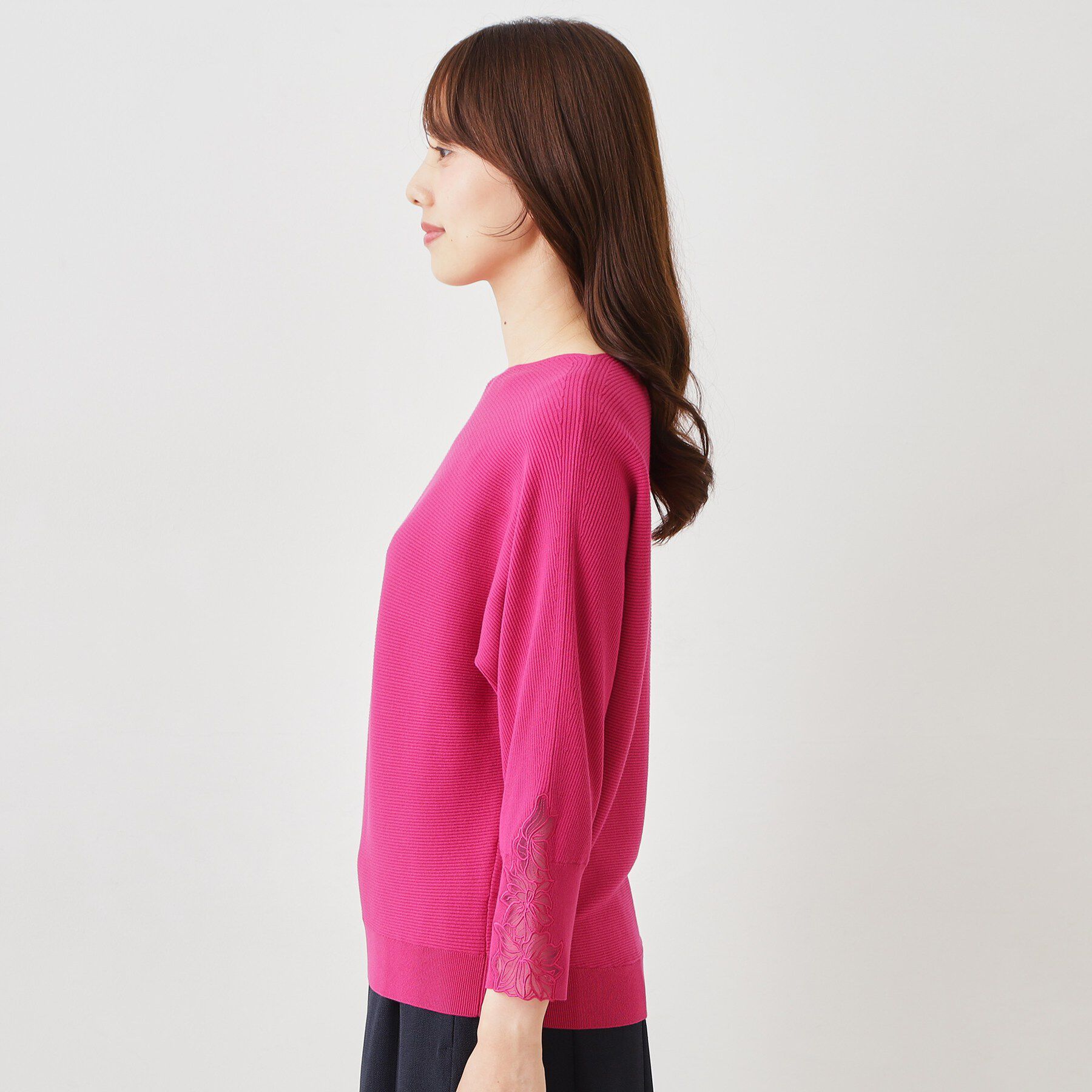 COUP DE CHANCE「【手洗い可】オーガンジーフラワーニット」|ニット・セーター|