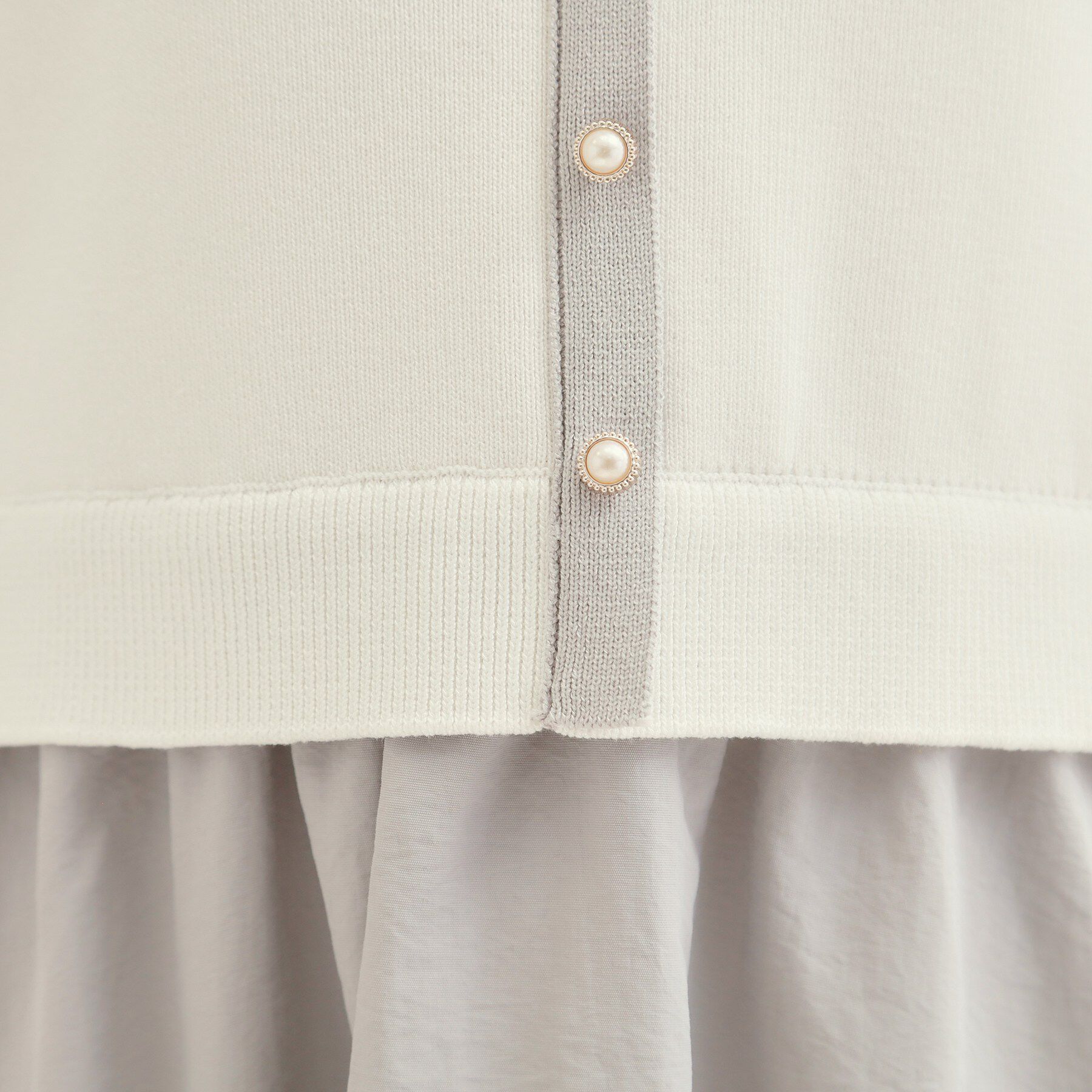 Couture broach「【洗濯機可】バイカラー ニットドッキング ワンピース」|ワンピース|
