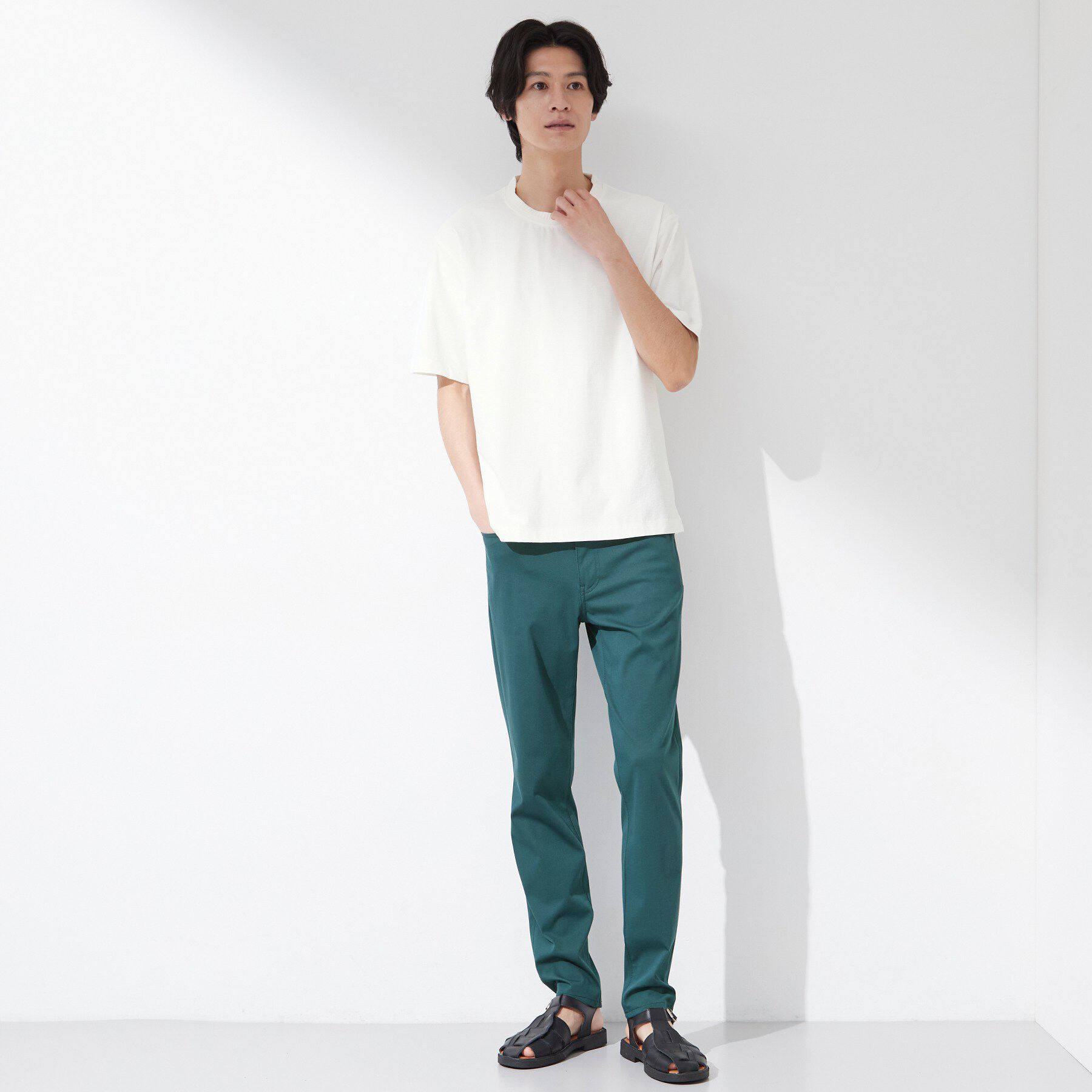 THE SHOP TK「【吸水速乾／UVカット／接触冷感】ミニリップル半袖Tシャツ」|Tシャツ・カットソー|