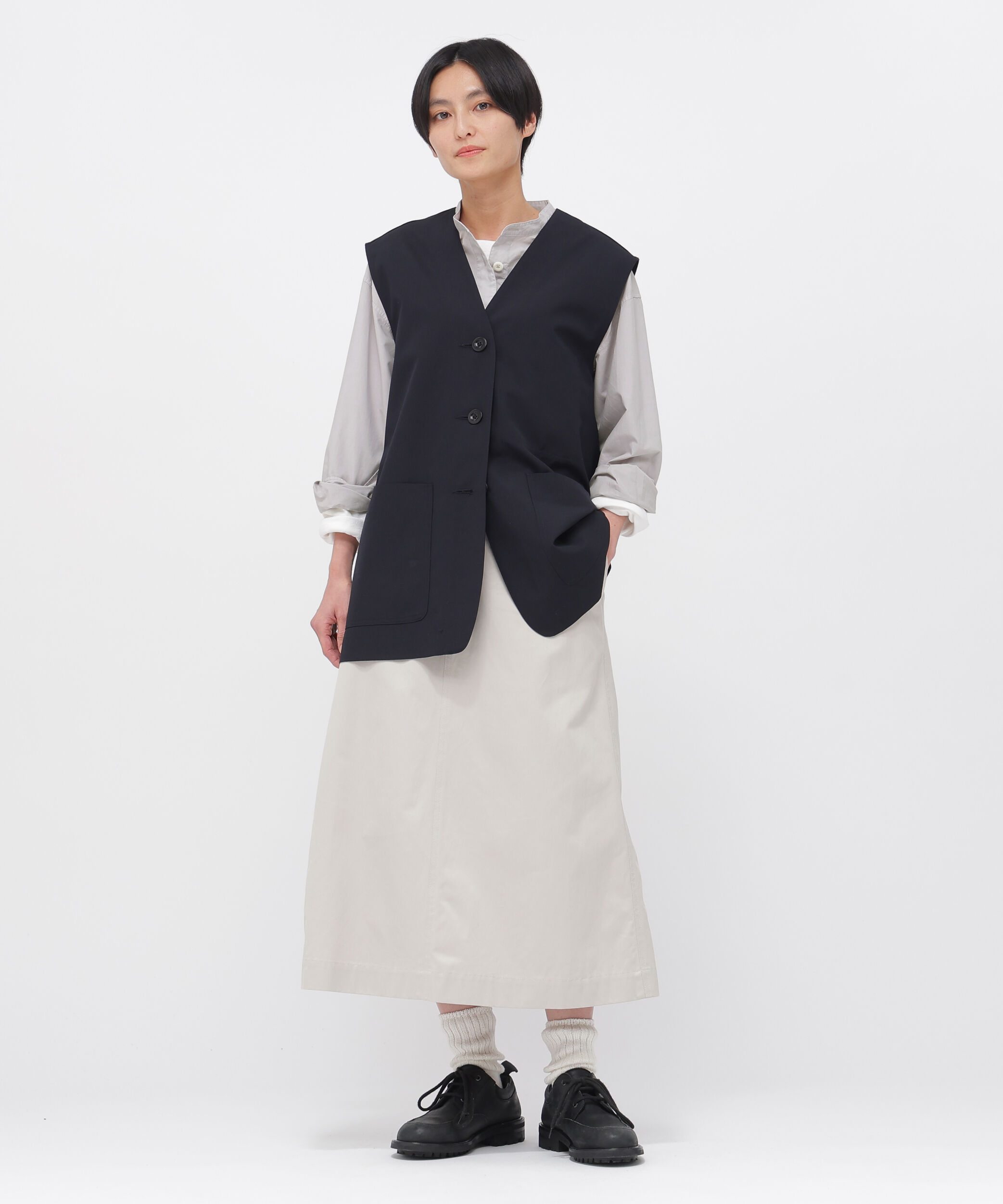 MHL.「COTTON RAMIE POPLIN SHIRT」|シャツ・ブラウス|