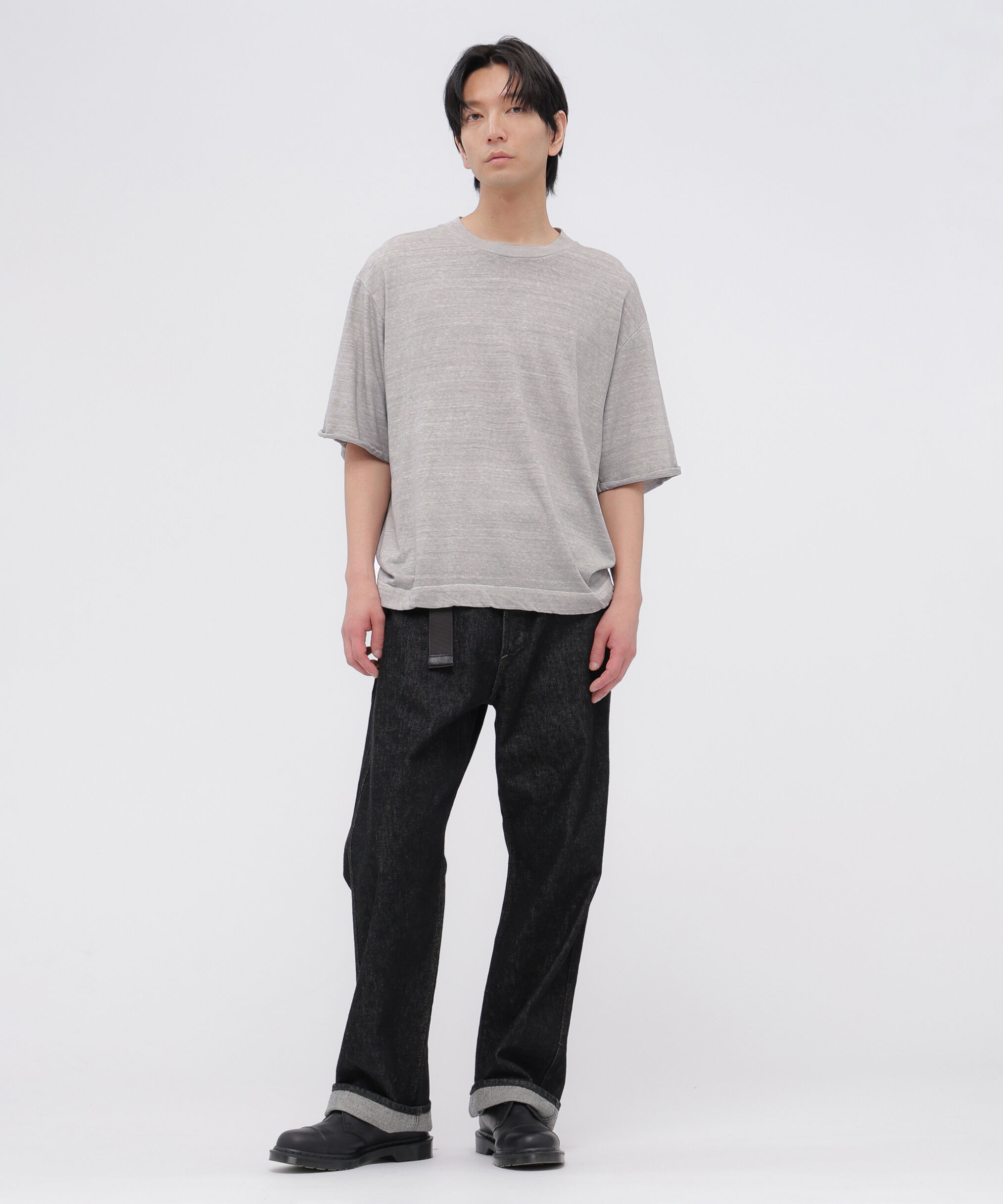 MHL.「CARBON DYED COTTON LINEN TOP」|Tシャツ・カットソー|