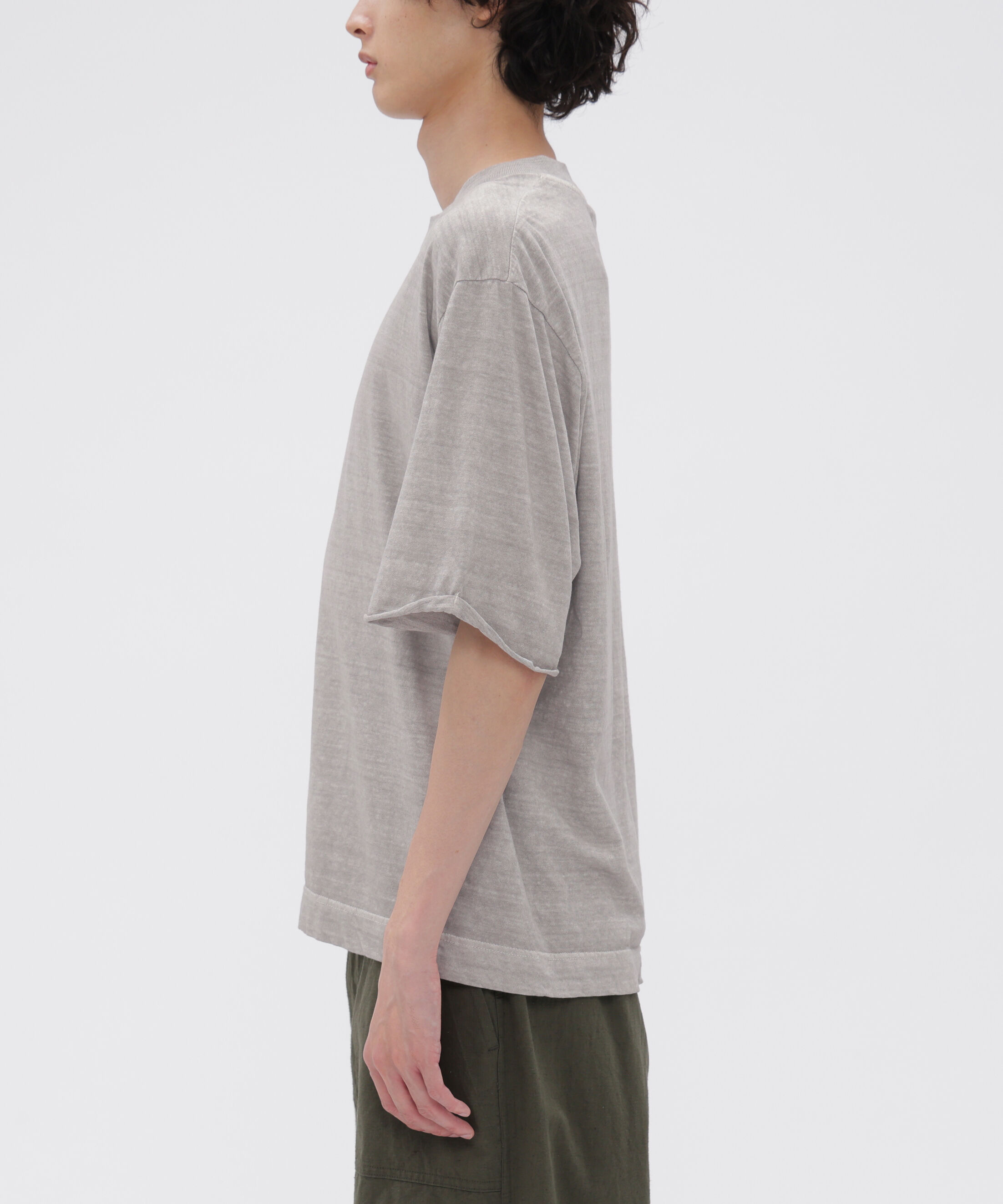 MHL.「CARBON DYED COTTON LINEN TOP」|Tシャツ・カットソー|