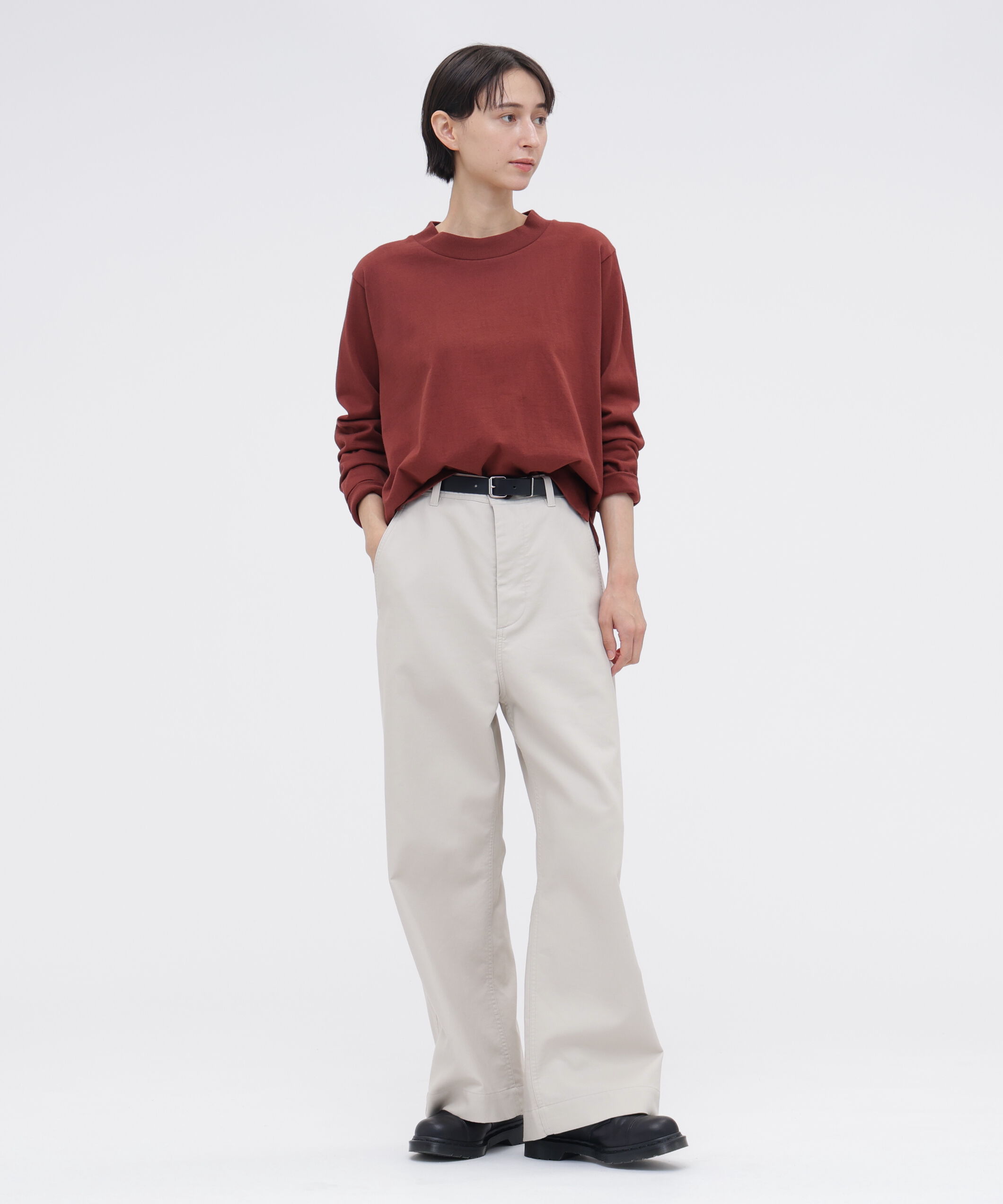 MHL.「MATTE COTTON JERSEY TOP」|Tシャツ・カットソー|