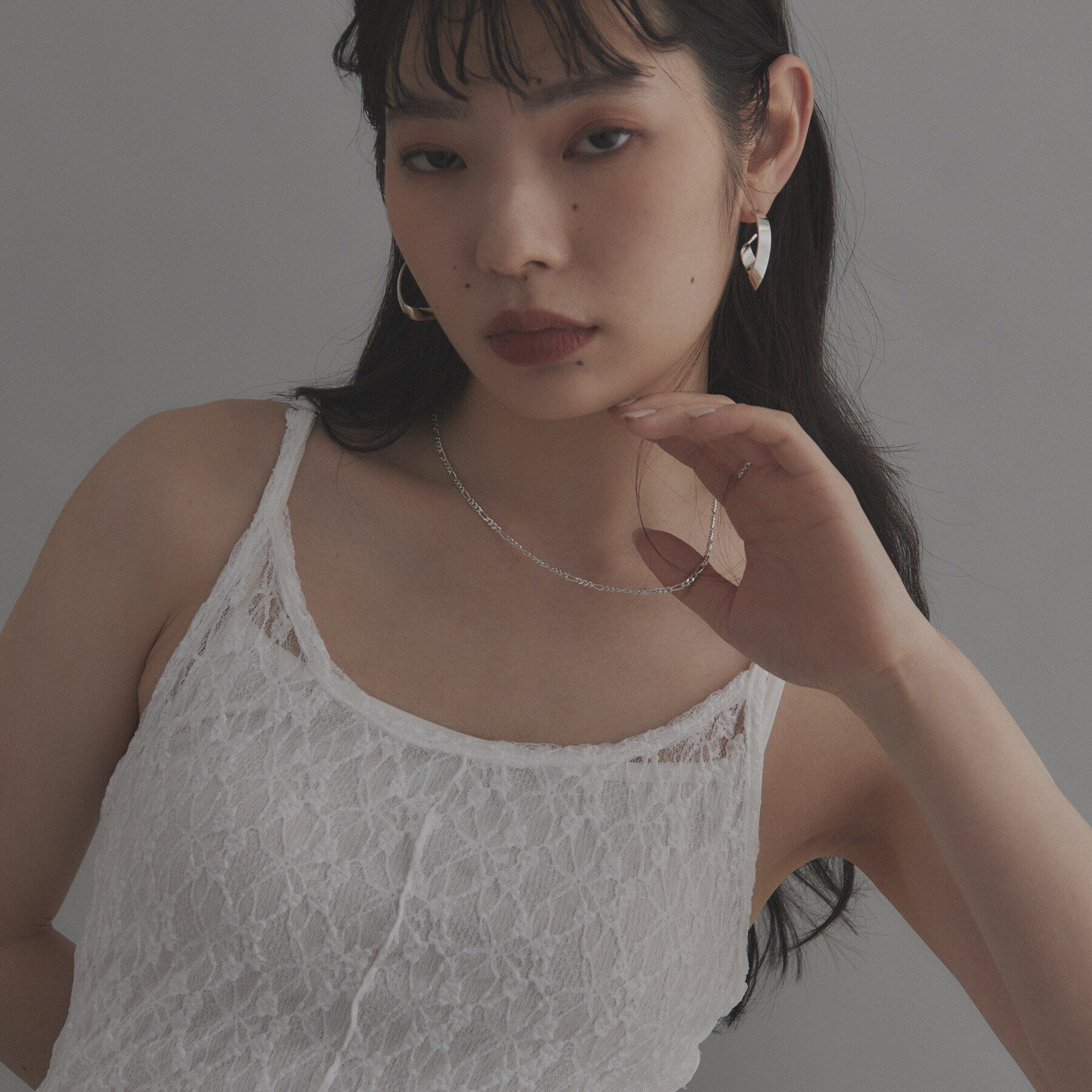COCOSHNIK ONKITSCH「シルバー デザインチェーン フィガロネックレス」|ネックレス|