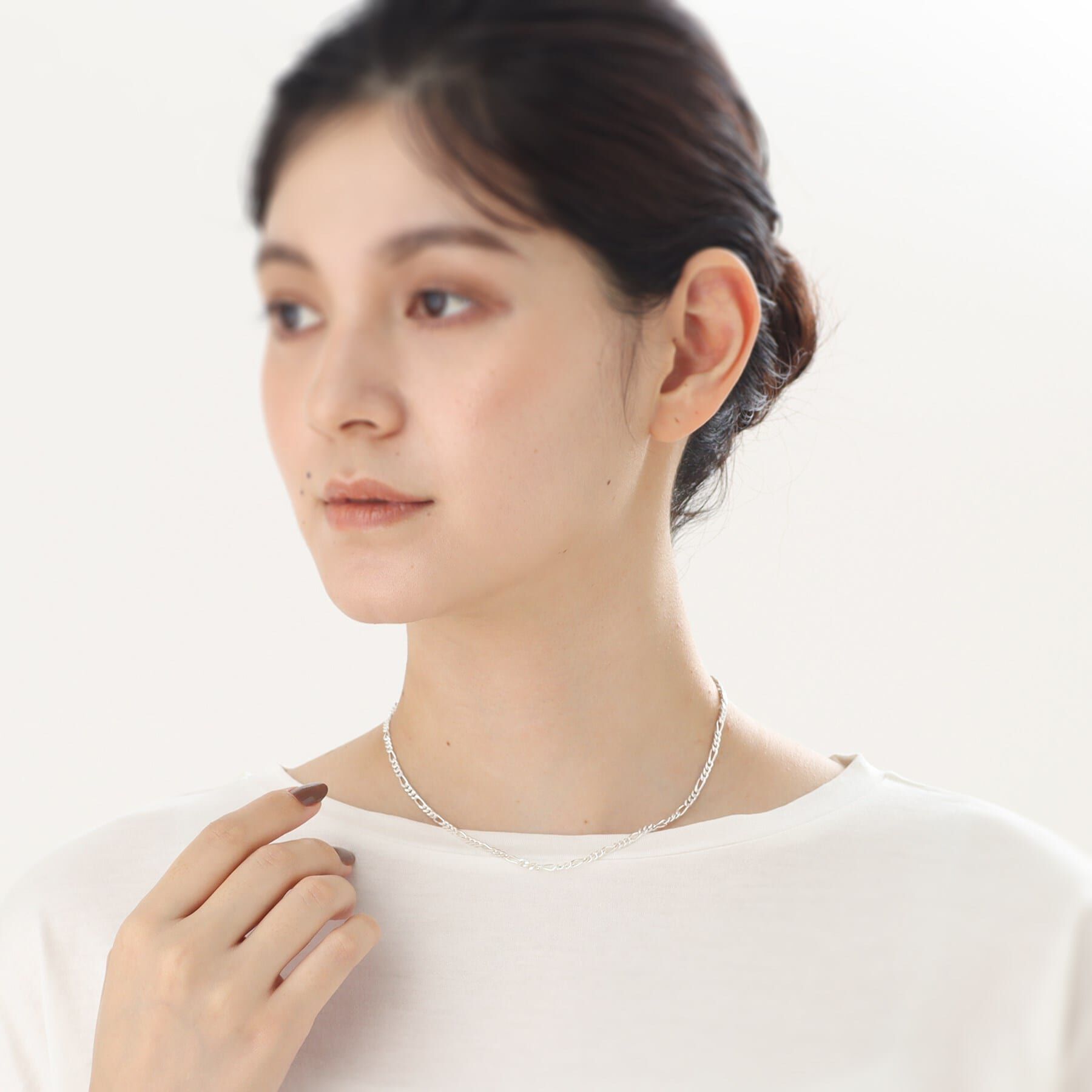 COCOSHNIK ONKITSCH「シルバー デザインチェーン フィガロネックレス」|ネックレス|