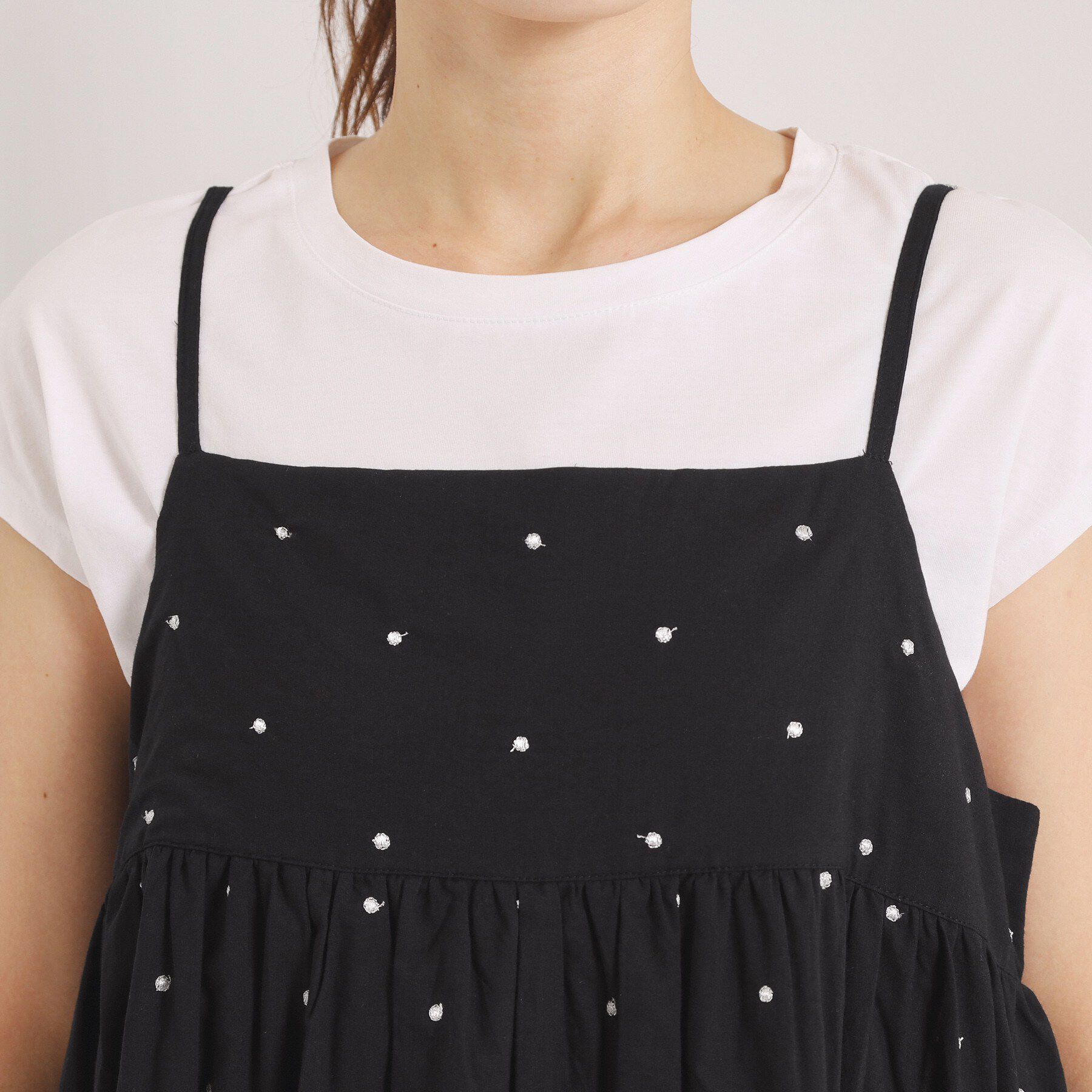 ITS&rsquo;DEMO「ラメドット刺繍キャミワンピース」|ワンピース|