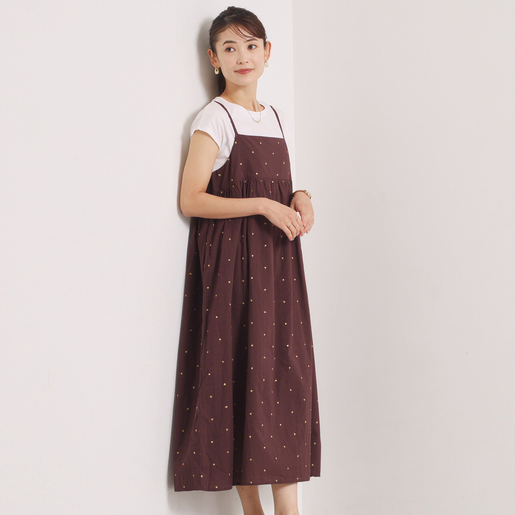 ITS&rsquo;DEMO「ラメドット刺繍キャミワンピース」|ワンピース|
