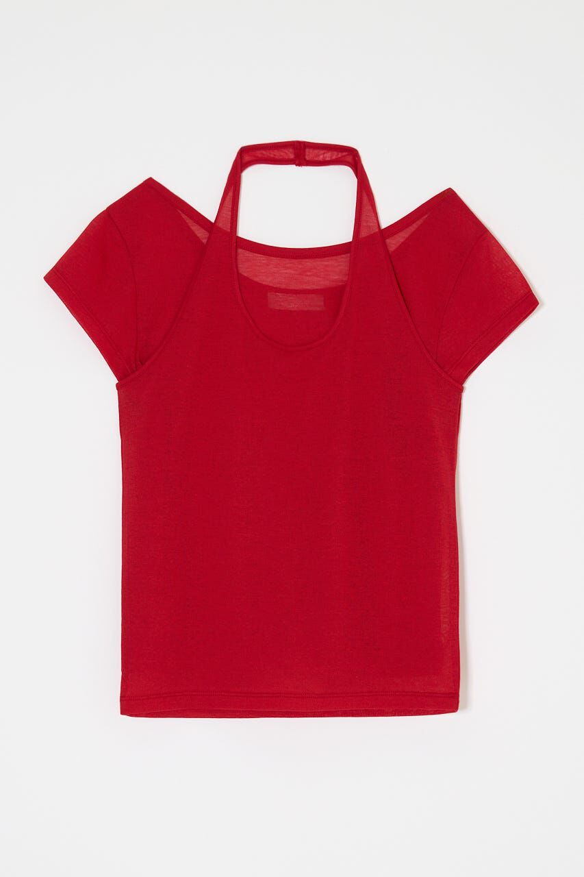 MOUSSY「SHEER DOUBLE LAYERED トップス」|Tシャツ・カットソー|