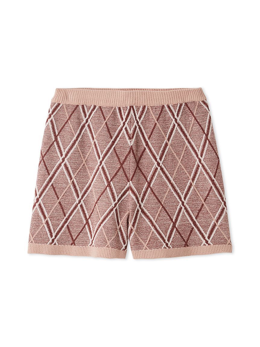 SNIDEL HOME「ニットチェックショートパンツ」|ルームウェア|