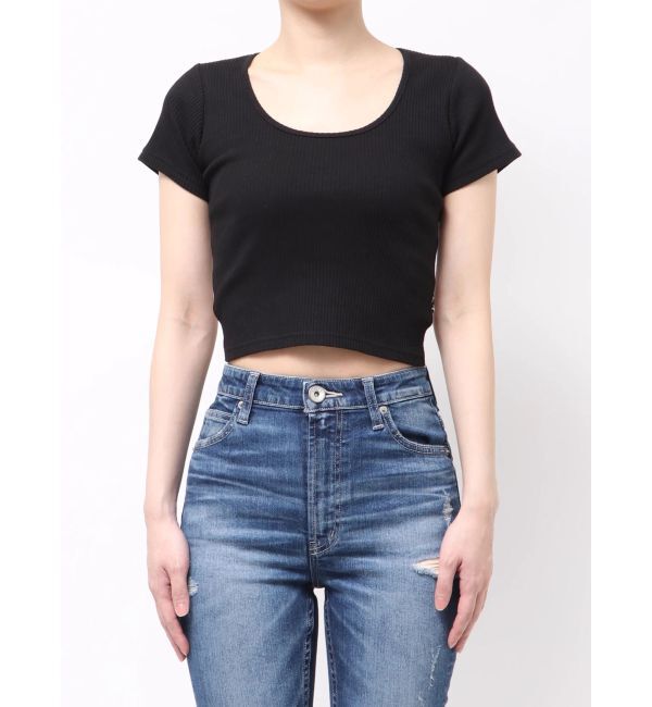 GYDA「レオパードバックリボントップス」|Tシャツ・カットソー|