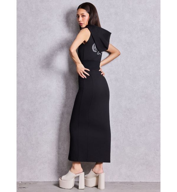 GYDA「BACK GYDA ZIPパーカーLONGワンピース」|ワンピース|