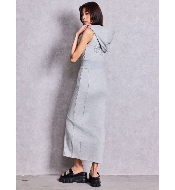 GYDA「BACK GYDA ZIPパーカーLONGワンピース」|ワンピース|