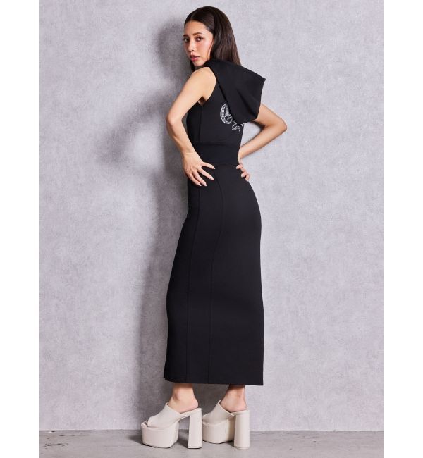 GYDA「BACK GYDA ZIPパーカーLONGワンピース」|ワンピース|