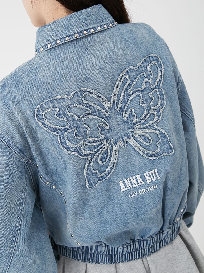 LILY BROWN「【LILY BROWN&times;ANNA SUI】スタッズデニムシャツブルゾン」|ブルゾン・スタジャン|