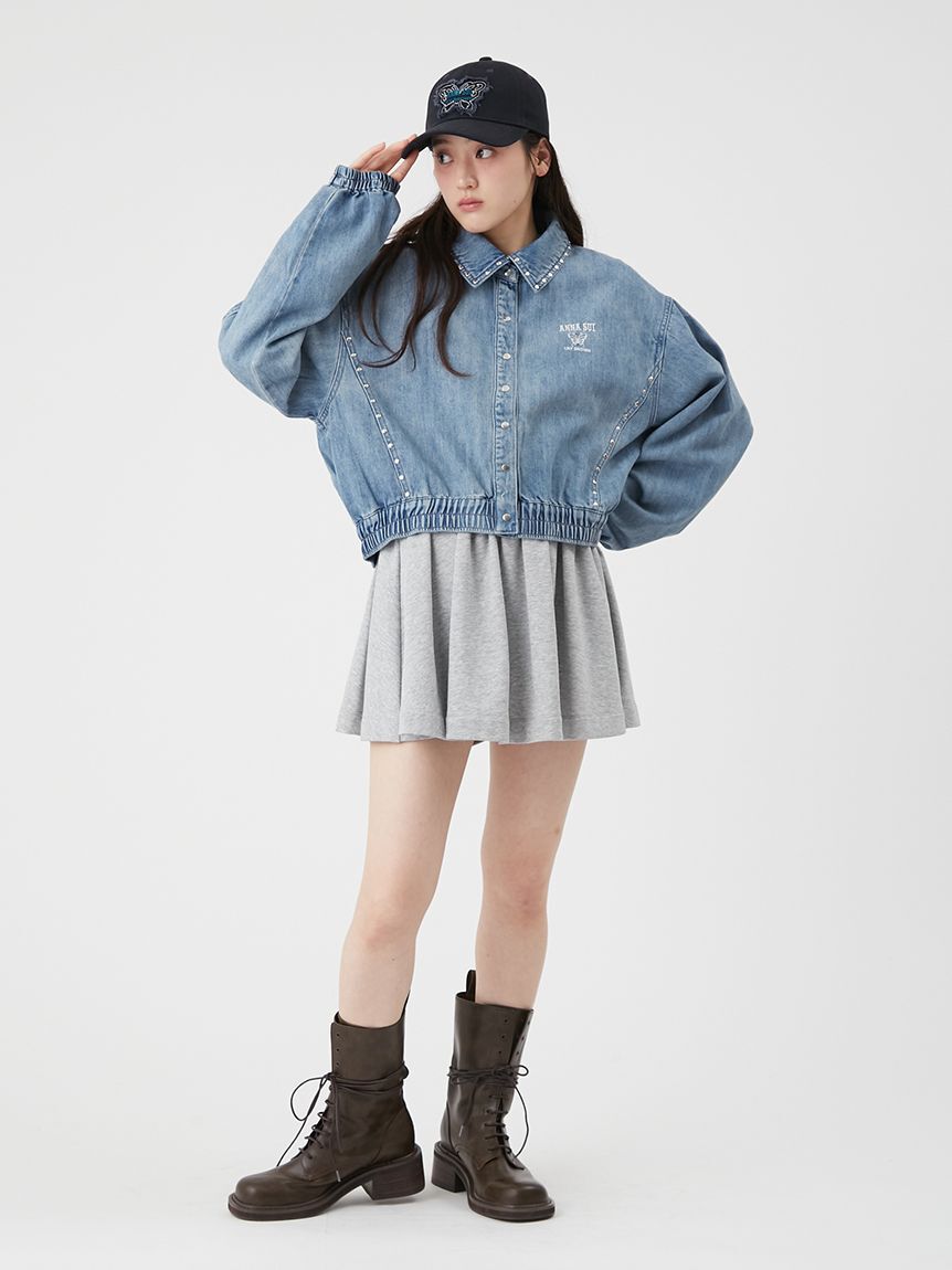 LILY BROWN「【LILY BROWN&times;ANNA SUI】スタッズデニムシャツブルゾン」|ブルゾン・スタジャン|