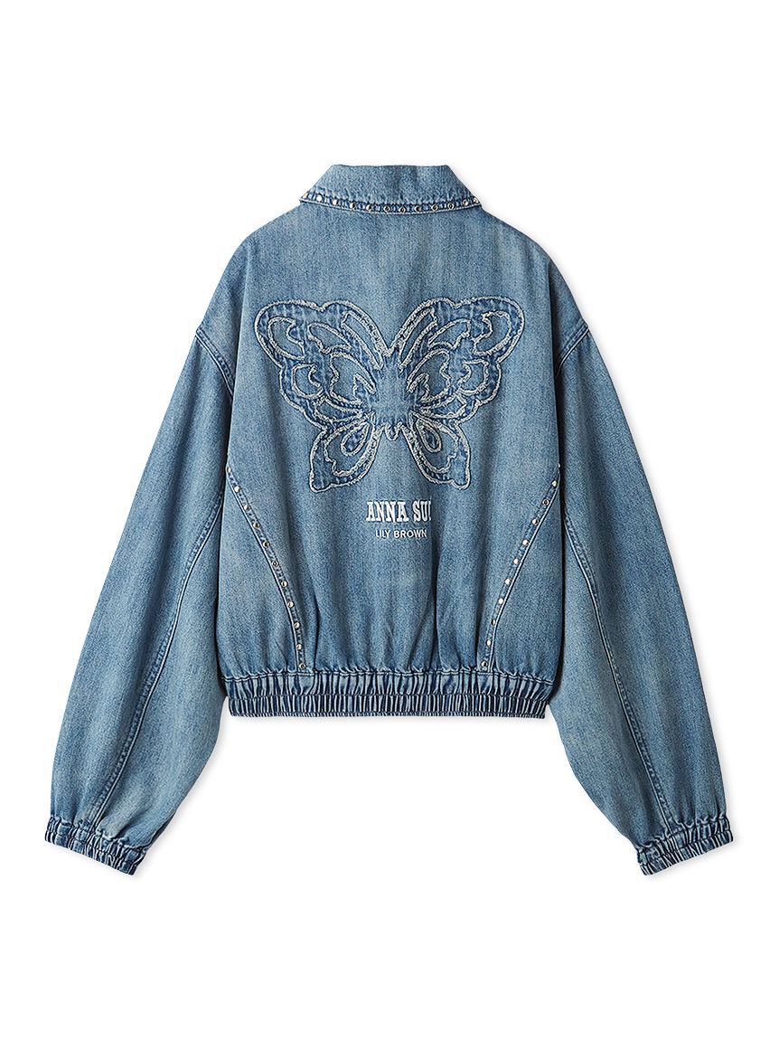 LILY BROWN「【LILY BROWN&times;ANNA SUI】スタッズデニムシャツブルゾン」|ブルゾン・スタジャン|