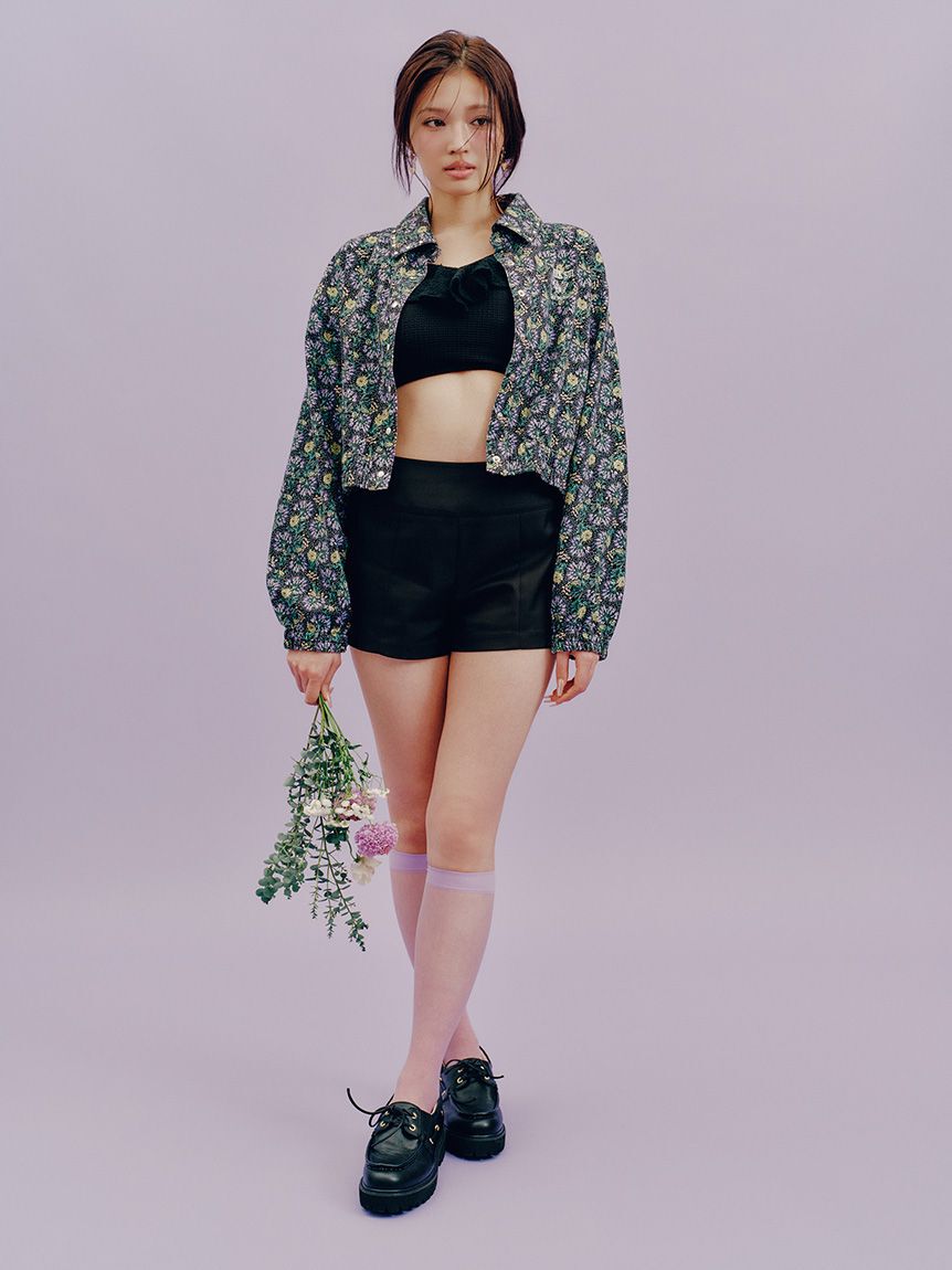 LILY BROWN「【LILY BROWN&times;ANNA SUI】スタッズデニムシャツブルゾン」|ブルゾン・スタジャン|