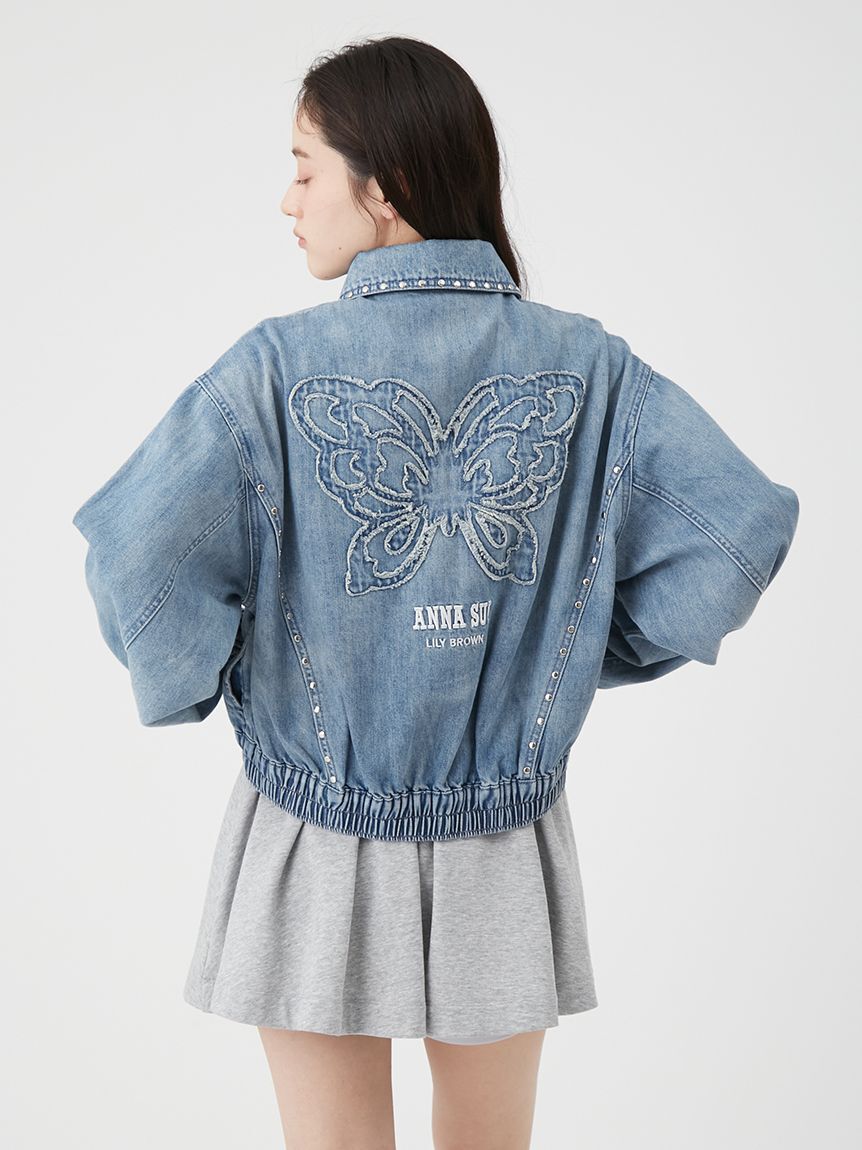 LILY BROWN「【LILY BROWN&times;ANNA SUI】スタッズデニムシャツブルゾン」|ブルゾン・スタジャン|