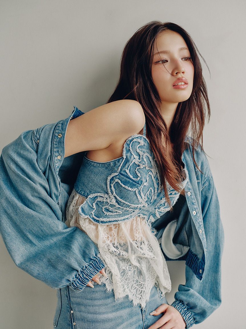 LILY BROWN「【LILY BROWN&times;ANNA SUI】スタッズデニムシャツブルゾン」|ブルゾン・スタジャン|LBLU