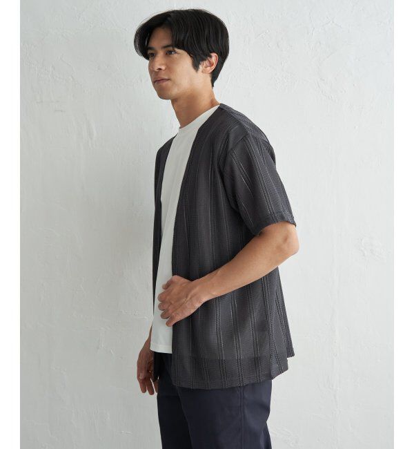 ikka「【接触冷感／吸水速乾】ラッセルカーディガン冷感インナーセット【2点セット】」|Tシャツ・カットソー|