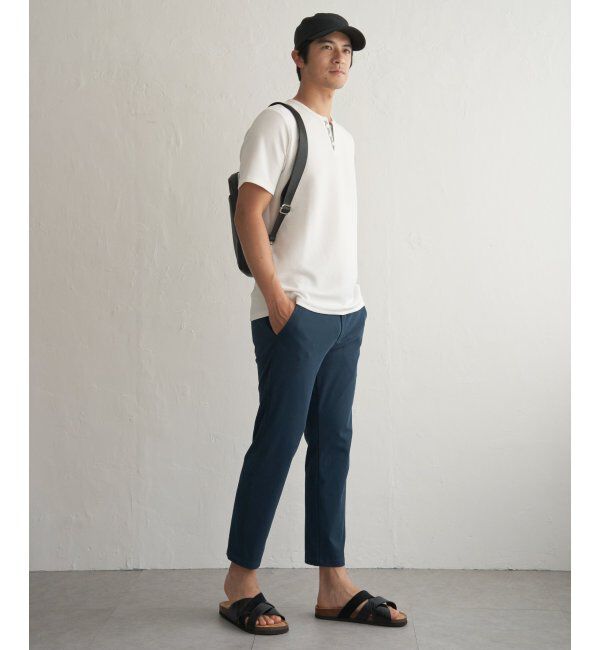 ikka「【接触冷感】フェイクヘンリーネックTシャツ」|Tシャツ・カットソー|