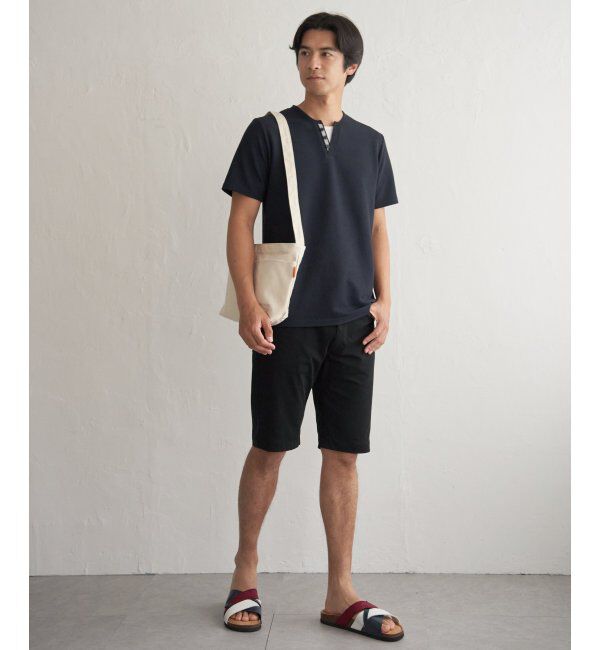 ikka「【接触冷感】フェイクヘンリーネックTシャツ」|Tシャツ・カットソー|